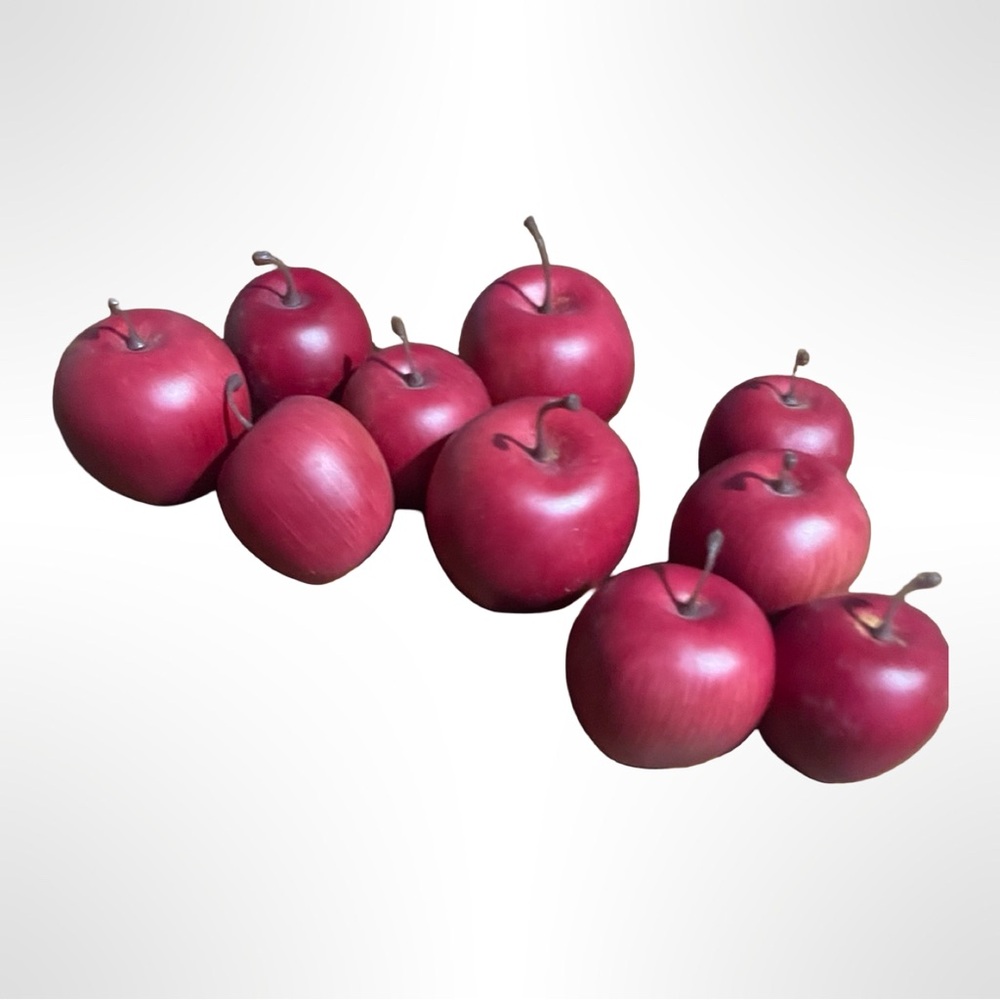 Set of 10 Small  Red Apples Realistic Fake Fruit‎ Home Décor, Props & Displays